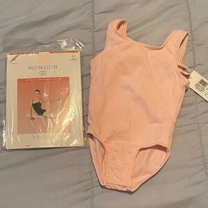 Ballet Dance Pink Suit and Tights sz 3-4